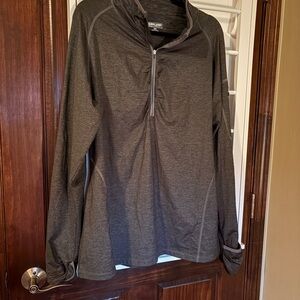 Kirkland Signature Gray Zip Up Sweater with High Collar